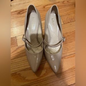 Kelly & Katie tan heels